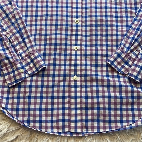 J. Crew Men's Tailored Light Weight Check Button Down Shirt sz M - Picture 7 of 9
